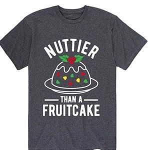 NEW NWOT Nuttier Than a Fruitcake Funny Graphic Tee- Size XL